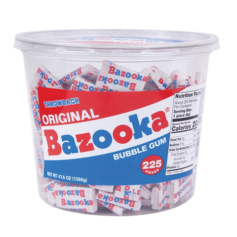 Bazooka Original Gum Tub 225ct 1238g - Jar Pack of 12