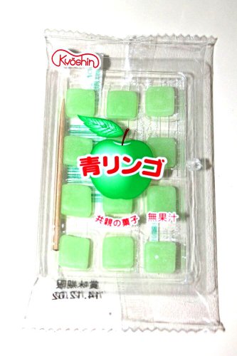 Kyoushin Green Apple Mochi Candy (Japan) 15g - Pack of 20