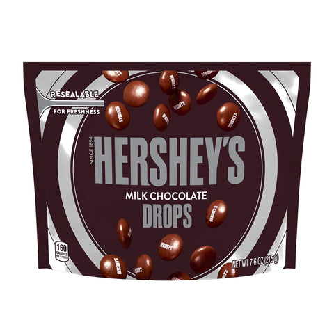 Hershey's Milk Chocolate Drops 215g - Pack of 8