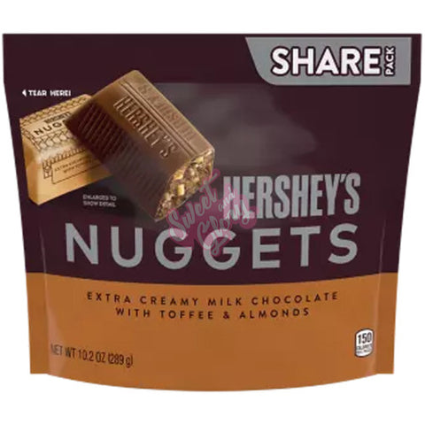 Hershey's Nuggets Milk Chocolate with Toffee & Almonds 289g - Pack of 8