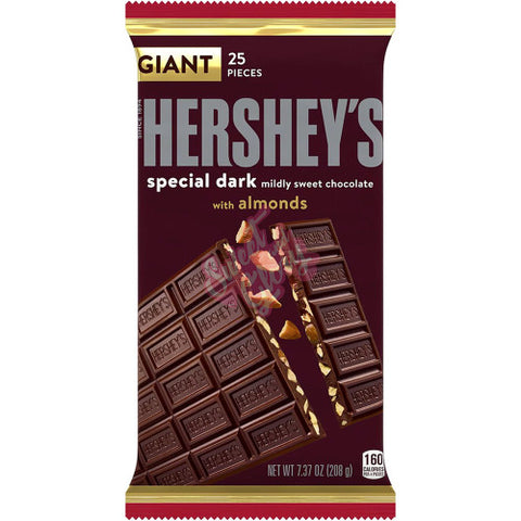 Hershey's Special Dark with Almonds Giant Bar 209g - Pack of 12