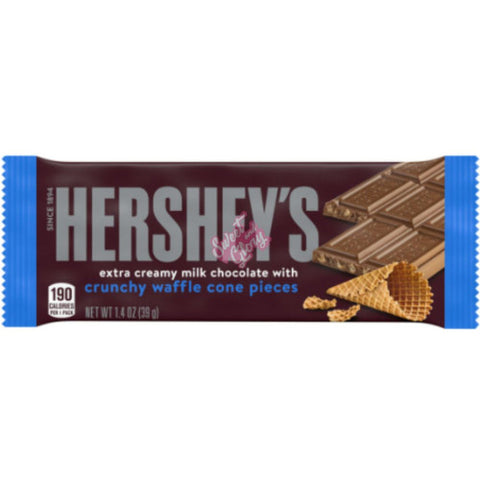 Hershey's Milk Chocolate with crunchy Waffle Cone pieces 40g - Pack of 36