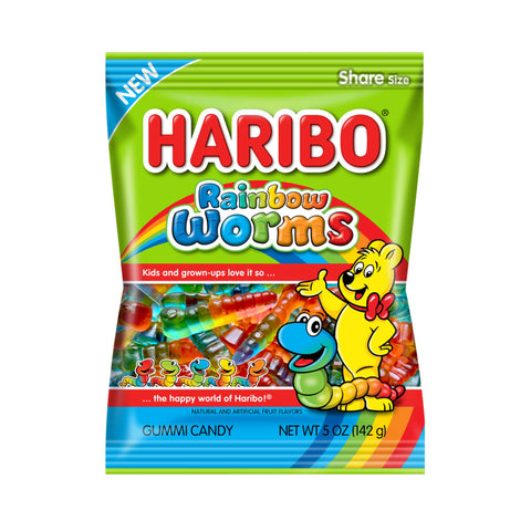 Haribo Rainbow Worms 142g - Pack of 12