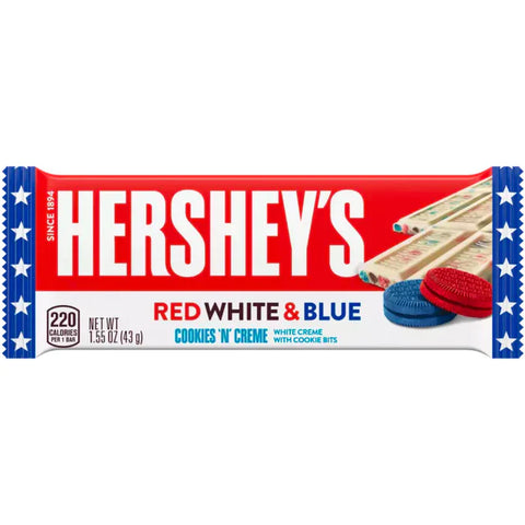 Hershey's Cookies & Creme Red White & Blue US 43g - Pack of 36