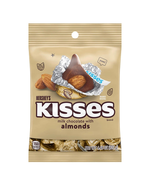 Hershey's Kisses Milk Chocolate with Almonds 127g - Pack of 12