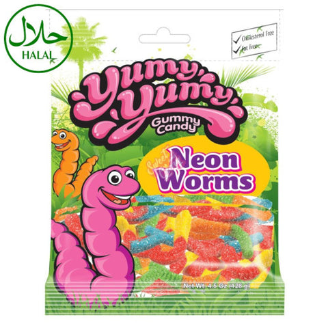 Yumy Yumy Neon Worms 128g - Pack of 12