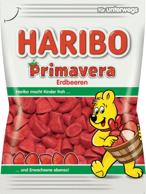 Haribo Primavera Erdbeeren (Strawberry Mallows) 100g - Pack of 16