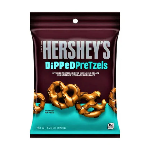 Hershey's Chocolate Dipped Pretzels 120g - Pack of 12