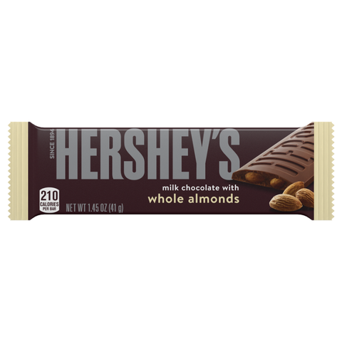 Hershey's Milk Chocolate Bar with Almonds 41g - Pack of 36