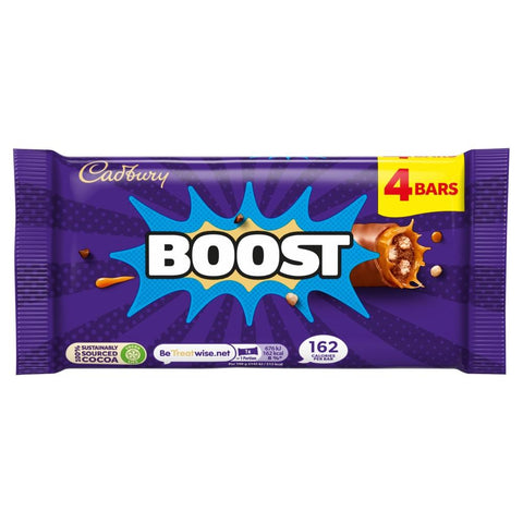 Cadbury Boost Chocolate Bar 4 Pack Multipack 126g - 12 x (4 x 31.5g)