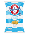 Seabrook Sea Salt & Vinegar Flavour Crinkle Cut Crisps 6 Pack 150g - 8 x (6 x 25g) Multipacks