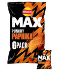 Walkers Max Punchy Paprika Crisps 6 Pack - 12 x (6 x 27g)