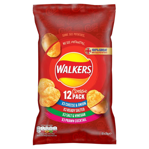 Walkers Classic Variety Multipack Crisps 12 Pack