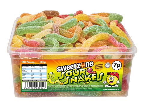 Sweetzone Sour Snakes 7p Tub 800g