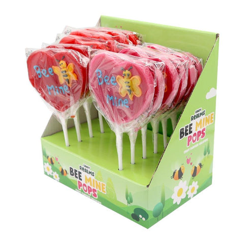 Candy Realms Bee Mine Pops 50g - 12 x 50g Lollipops