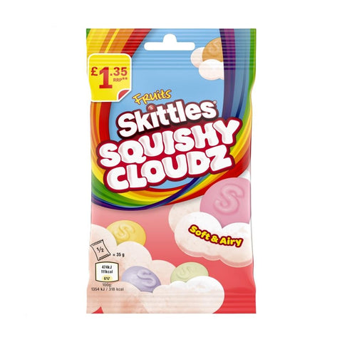 Skittles Squishy Cloudz Chewy Sweets Fruit Flavoured Sweets Treat Bag £1.35 PMP 70g - 14 x 70g Bags