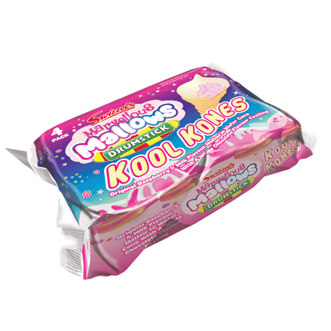 Swizzels Marvellous Mallows Drumstick Kool Kones 4 Pack - 10 x 4 Packs