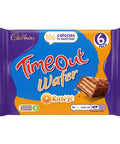 Cadbury Time Out Wafer Orange Chocolate Bar 6 Pack 121g - 13 x 121g Multipack