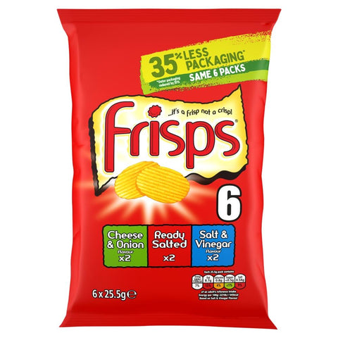 Frisps Assorted Variety Crisps 6 Pack - 28 (6 x 25.5g)