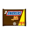 Snickers Caramel, Nougat, Peanuts & Milk Chocolate Bars Multipack £1.35 PMP - 22 x (3 x 41.7g)