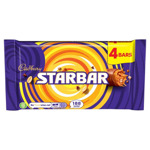 Cadbury Starbar Chocolate Bar 4 Pack Multipack 148g - 12 x (4 x 37g) Multipacks