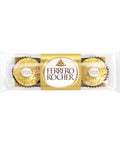 Ferrero Rocher Milk Chocolate Hazelnut Pralines Treat Pack 3 Pieces 37.5g - 16 x 37.5g Packs