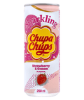 Chupa Chups Sparkling Strawberry and Cream Soda Can 250ml - 24 x 250ml Cans