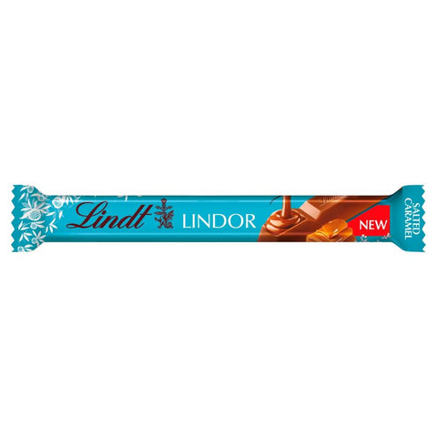 Lindt Lindor Salted Caramel Chocolate Treat Bar 38g - 24 x 38g Bars