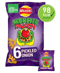 Walkers Monster Munch Pickled Onion Snacks 6 Pack - 18 x (6 x 22g)