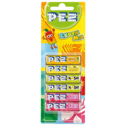 Pez Exotic Mix Refills 6 Pack 51g - 18 x 51g Packs