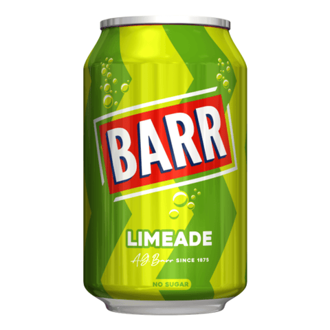 Barr Limeade Flavoured Fizzy Drink Can 330ml - 24 x 330ml Cans