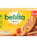 Belvita Breakfast Biscuits Honey and Nut with Choc Chips 5 Pack 225g £1.49 PMP - 10 x 225g Multipacks