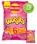 Walkers Wotsits Prawn Cocktail Snacks 6 Pack - 12 x (6 x 13.5g)