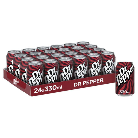 Dr Pepper Regular Cans 330ml - 24 x 330ml Cans