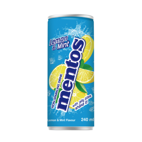 Mentos Lemon and Mint Soda Can 240ml - 24 x 240ml Cans