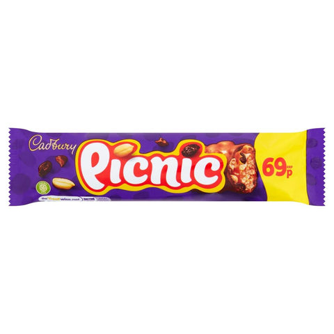 Cadbury Picnic Chocolate Bar 69p PMP 48.4g - 36 x 48.4g Bars