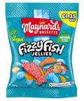 Maynards Bassetts Fizzy Fish Sweets Bag £1.35 PMP 130g - 12 x 130g Bags