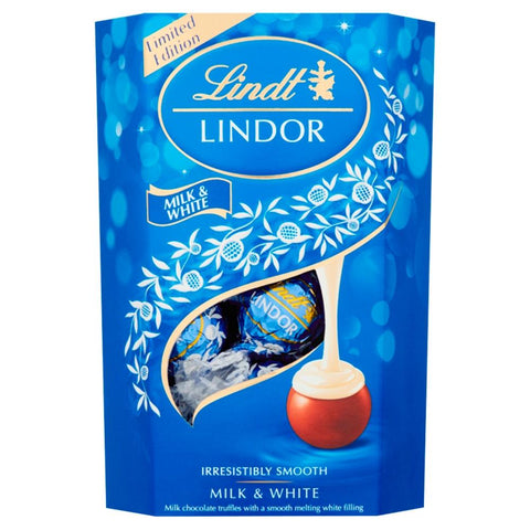 Lindt Lindor Milk & White Chocolate Truffles Box 200g