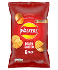 Walkers Ready Salted Crisps 6 Pack 25g - 18 x 25g Multipacks