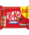 Kit Kat Chunky Milk Chocolate Bar Multipack 4 Pack 32g - 24 x 128g Multipacks