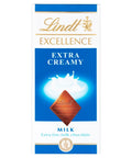 Lindt Excellence Milk Extra Creamy Chocolate Bar 100g - 8 x 100g Bars