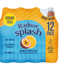 Radnor Splash Orange & Passion Fruit Sugar Free Flavoured Water Bottle 500ml - 12 x 500ml Bottles