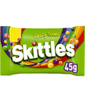 Skittles Vegan Chewy Crazy Sour Sweets Fruit Flavoured Bag 65p PMP 45g - 36 x 45g Bags