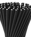 Black Paper Straws 6mm - 250 Straws