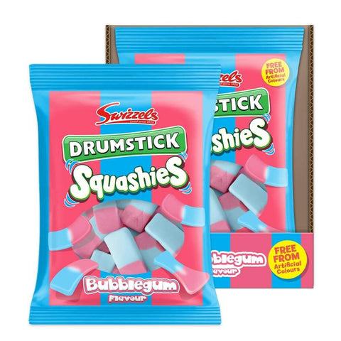 Swizzels Drumstick Squashies Bubblegum Share Bag 160g - 10 x 160g Bags