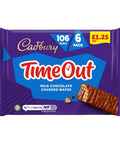 Cadbury Timeout Milk Chocolate Covered Wafer Biscuits 6 Pack 121.2g £1.25 PMP - 13 x (6 x 20.2g)