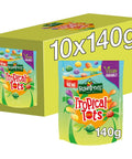 Rowntree's Tropical Tots Vegan Friendly Sweets Sharing Bag 140g - 10 x 149g Bags