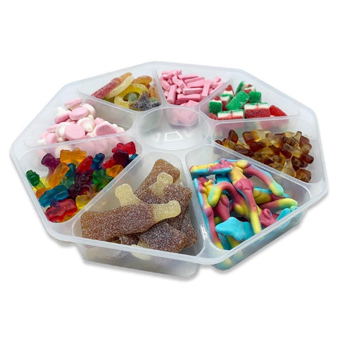 Accessories 8 Section Nibbles Platter & Lid 30 x 30cm - 12 Packs