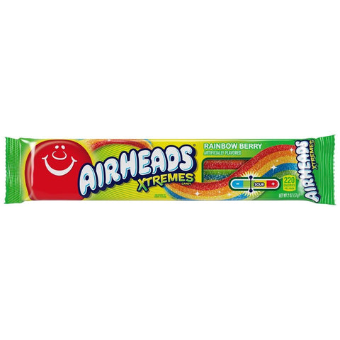 Airheads Xtremes Rainbow Berry Sour Belts 16g - 18 x 16g Packs