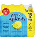 Radnor Splash Lemon & Lime Still Flavoured Spring Water Bottle 500ml - 12 x 500ml Bottles